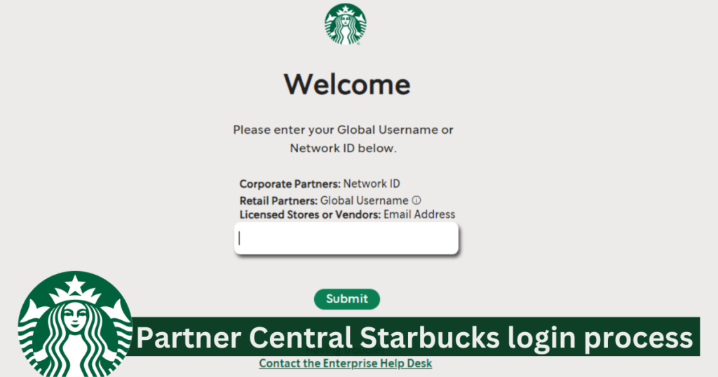 Partner central Starbucks login process