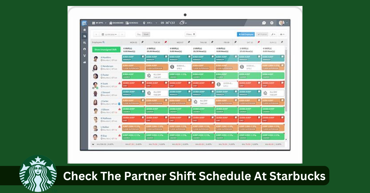 How to Check the Partner shift schedule at Starbucks?